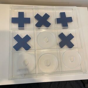 Blue and Clear Tic Tac Toe Set